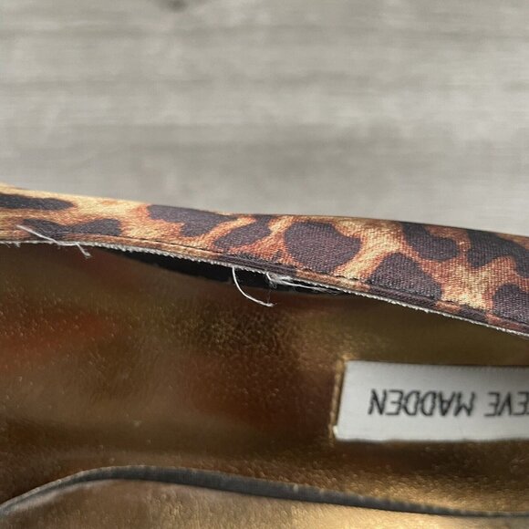 Steve Madden Womens Peep Toe Leopard Print High Heels Shoes Size 10M P-LIMAA - Picture 14 of 16